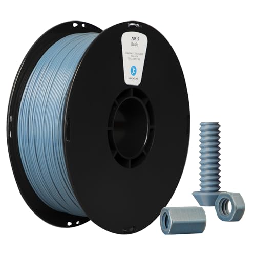kexcelled ABS Filamento para Impresora 3D 1,75 mm +/- 0,03 mm, Resistente a Alta Temperatura y Duradero, Compatible con la Mayoría de las Impresoras FDM, Bobina de 1 kg (2,2 lbs), Gris Azul
