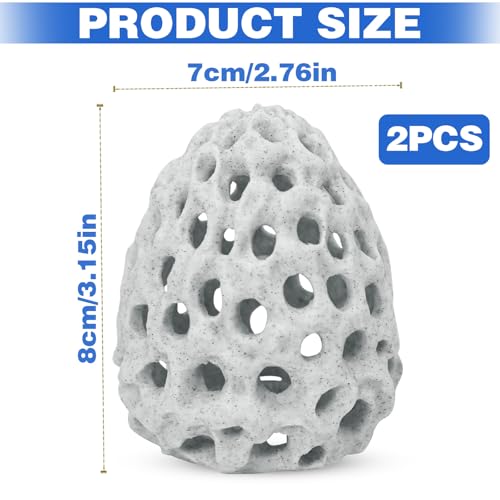 Image of HINGTAI Shrimp Dome Hide Betta Habitat Fish Tank Tunnel with Suction Cup Aquarium Fish Cave Hideout Ornament Accessories for Shrimp Guppy Hiding Resting White