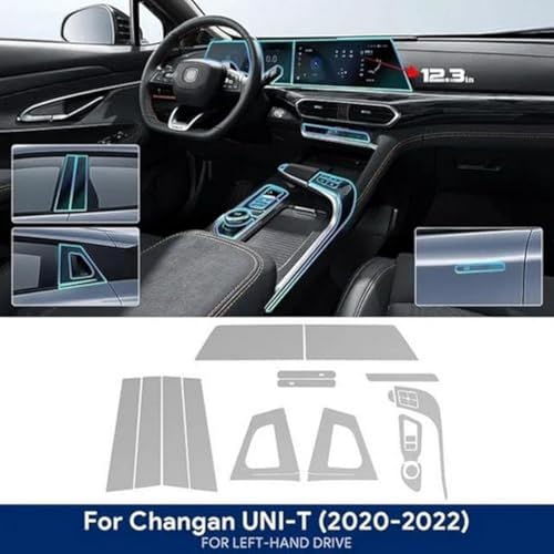 Película para interior de coche con protección transparente dedicada para Changan UNI-T 3