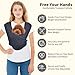 PETCUTE Front Facing Dog Sling Carrier,Hands Free Cat Sling Carrier,Adjustable Pet Sling Carrier for Small Dogs, Reducing Back Pain,Hands Free Cotton Pet Carrier Sling,Premium Cotton，Safe & Durable