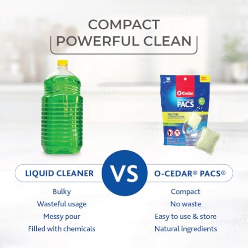 O-Cedar RinseClean Microfiber Spin Mop & Bucket Floor Cleaning System with Citrus Pac (Variety Pack)