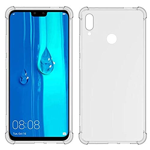 Teléfonos Celulares, Wireless TiYa Funda para Huawei Y9 2019 Carcasa Bumper,Shock-Absorción TPU Transparente con Cuatro Esquinas Espesamiento
