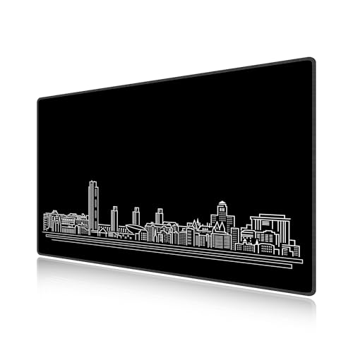 Tapis de souris de jeu XXL LL-COEUR noir 600x400mm pour éviter les glissements sur PC