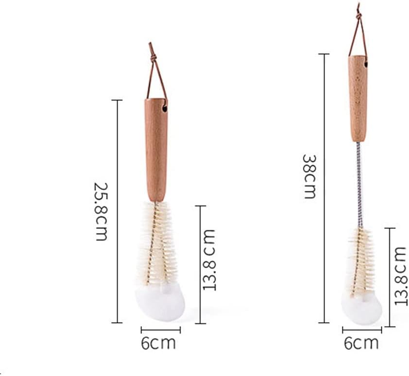 Cup Brush Long Handle Cleaning Curved teapot Milk Bottle Cup no Dead Angle Wooden Housework
