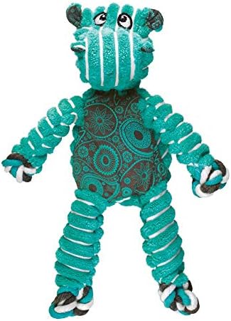 KONG - Floppy Knots Hippo - Internal Knotted Ropes and Minimal Stuffing for Less Mess - For Medium/Large Dogs