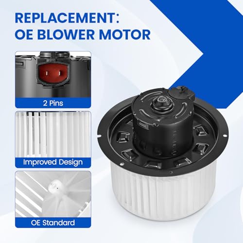 Image of HVAC Blower Motor 700099 Compatible with Ford F-250 /F-350 /F-450 /F-550 Super Duty 1999-2003, PM9216 XF2Z19805F 76900 A /C Blower Motor Assembly Compatible with Excursion 2000-2005