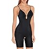 Irisnaya Women Shapewear Bodysuit Tummy Control Body Shaper Spaghetti Strap Bra Top Bodycon Romper Butt lifter Short Jumpsuit (X-Large, Black)
