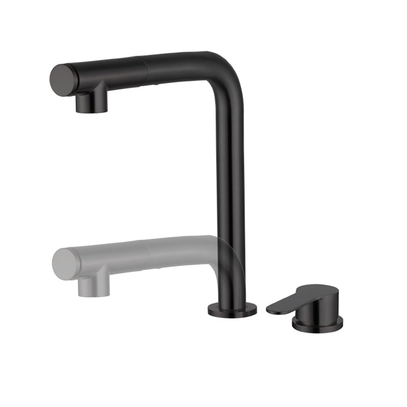 Grifo Plegable para Fregadero de Autocaravana, Grifo de Cocina extraíble de Modo Dual Negro para Ventana Delantera, Grifo Elevador Que Ahorra Espacio, grifos Monomando de Cocina
