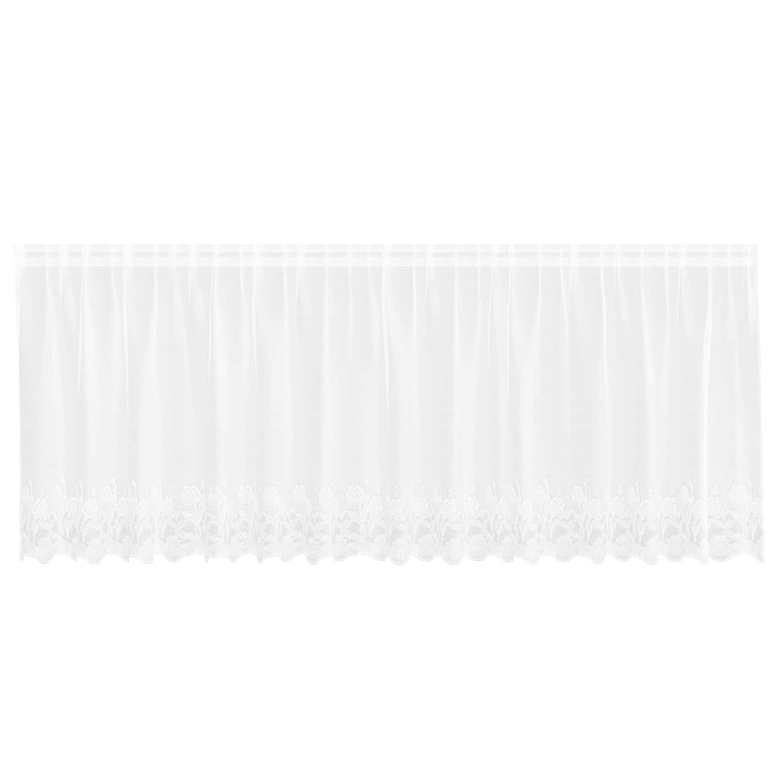Rideau en dentelle blanc 80x400 cm avec brise-vue pour salon