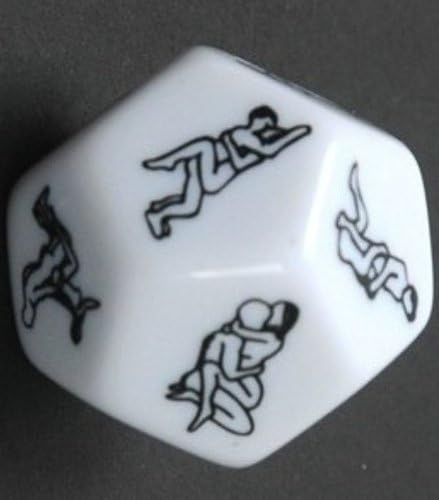Novelty 12 Sided Erotic Adult Dice Toys Couple Game and Glow in the Dark Erotic Dice （Set of 4）