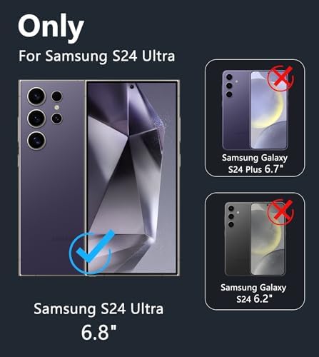 FNTCASE Etui do Samsung S24 Ultra: Etui Galaxy S24 Ultra odporne na żółknięcie - wytrzymałe, trwałe, odporne na wstrząsy etui chroniące przed upadkiem, z ekranem i osłoną aparatu, przezroczyste