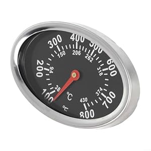 Thermometer, für Weber Q2000 Haube Temperaturmessgerät genau & einfach zu bedienen, BBQ Grillthermometer für Weber Family Q Modelle