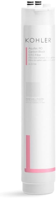 Reemplazo del filtro CTO de bloque de carbón de ósmosis inversa (RO) del acuífero KOHLER | Filtro de agua de ósmosis inversa, filtro de agua debajo del fregadero