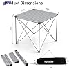 Mesa de Camping Plegable Cuadrada, Mesa Portátil de Aluminio, Titanio Byliable miniatura 4