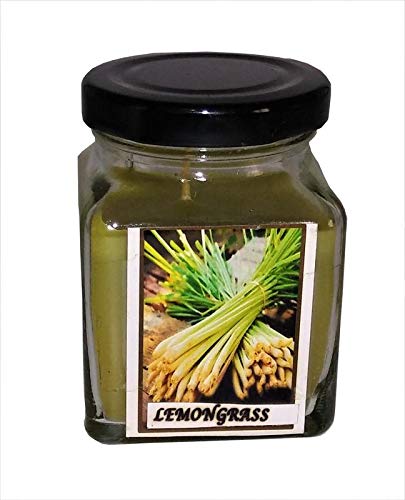 Glitters Scented Reusable JAR Candle with Lemongrass Fragrance- Made in Thailand, SPA/Saloon Candles, Decorate Your House, Office, Cafe, Birthday Gifts, Events, Party, House Warming Candles