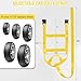 Tow Dolly Basket Straps, Car Dolly Wheel Straps with Flat Hook Fits 15