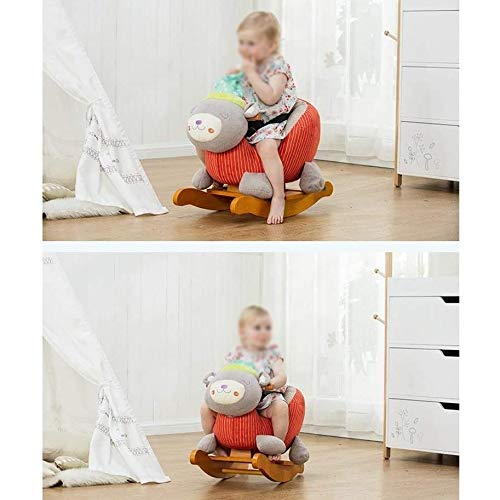 DIAOD Baby-Schaukelpferd, Massivholz, Baby-Plastikspielzeug, Kinderschaukelstuhl Auto – Bild 3