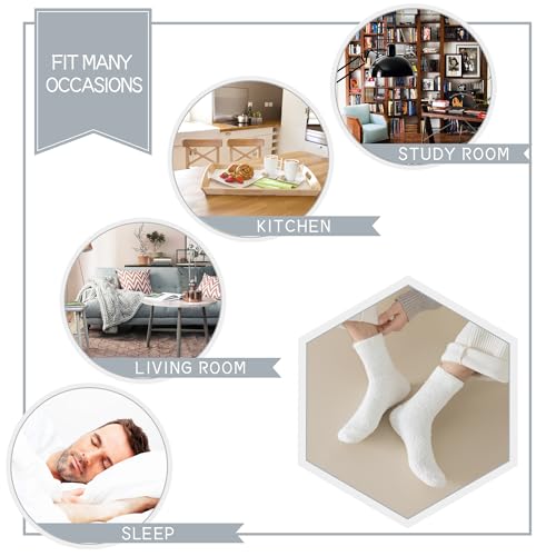 Image of DYW Mens Fuzzy Slipper Socks Super Soft Cozy Fluffy Winter Warm Sleeping Socks