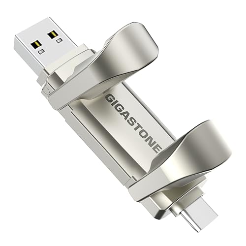 Gigastone SSD USB-C de 256 GB, SSD externo para juegos, PS5, iPhone15, USB3.2 Gen2, 500 MB/s USB-A + USB-C, unidad de estado sólido portátil para MacBook, iPad, laptop, smartphone, SSD, disco duro de