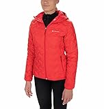 Columbia Women's Delta Ridge Down Hooded Jacket, Red Lily, Medium