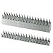 EXLECO 14 Pcs Pinchos para Defensa de Pájaros 33 * 4.5 * 3.5 cm 3 Filas Sistema de Anti-Aves de Animales, para Gatos, Gorriones, Martas, Palomas, Cercas, Ventanas, Techos | Gris | Avanzado