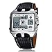 OHSEN Dual Time Big Face Analog Digital ALM Chime Day Date LED Mens Quartz Watch