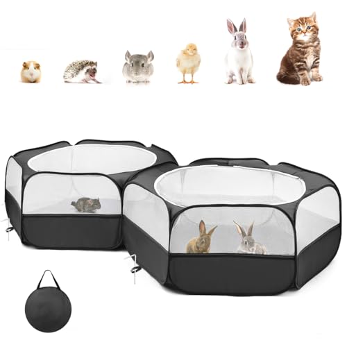 Image of Pawaboo Small Animals Playpen, Large Chick Brooder with Zipper Splicing