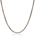 14k Rose Gold .7mm Diamond-Cut Wheat Chain Necklace, 18"