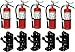 Fire and Safety Plus 5lb ABC Dry Chemical Fire Extingusher WHeavy Duty Vehicle Bracket (5) each