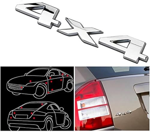 Image of Chrome 4X4 Auto Car Logo Decal Emblem Sticker for Dodge Ford Truck for Jeep Grand Cherokee Wrangler Compass Exterior Accessories
