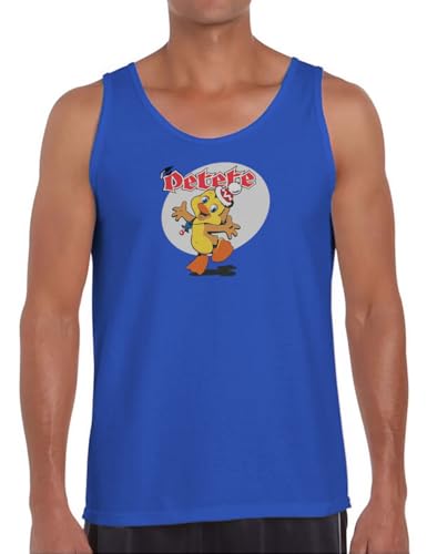 Camisetas EGB Camiseta Tirantes Chico El Libro Gordo De Petete - Ochenteras 80´s Retro Comic (Azul, L)