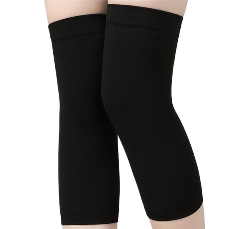Exercise, protection Warm Knee Pads Women Long Tube Sports Thin Cold Resistant Anti Slip Leg Guards for Fitness, cycling, running, playing football(Gray)
