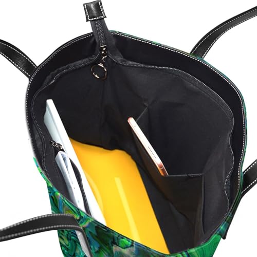 Sac à bandoulière en polyuréthane et sac à main en nacre d'ormeau chic - 5
