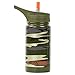 Eco Vessel Frost Kids TriMax Vacuum Insulated Stainless Steel Water Bottle with Flip Straw top - 13 Ounce - Green Camouflage