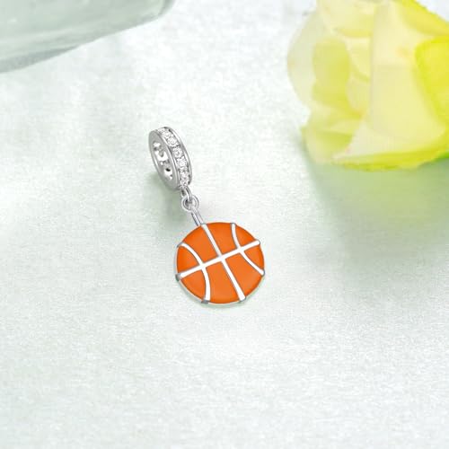 Image of Sport Charm for Women 925 Sterling Silver Sports Charms for Bracelets Sports Balls Jewelry Gifts for Women