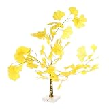 Cabilock LED Ginkgobaum Lampe Warmweiß Baumform ohne Batterie Dekoratives Umgebungslicht für Wohnzimmer Schlafzimmer Balkon Tisch