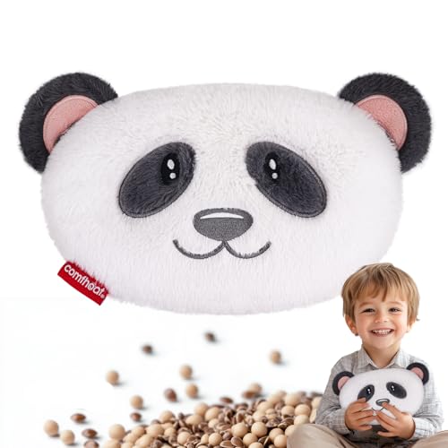 Image of Panda Microwave Heating Pad for Period Cramps, Moist Heat Pack | Menstrual, Muscle Pain Relief Stuffed Animal Heating Pad Plush with Flaxseed Filling, Washable Cover, for Girl Women