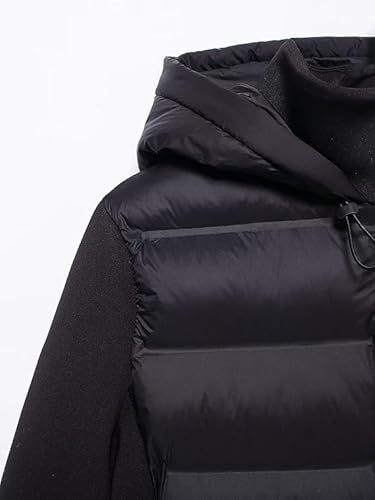 ZCKZUK Women's Black Cropped Puffer Jacket: Lightweight Quilted Coat with Hood for Ultimate Warmth - Image 3