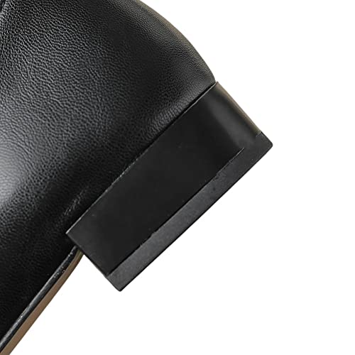 TinaCus Genuine Leather Women's Square Toe Handmade Stitch Comfortable Slip On Flat Shoes3