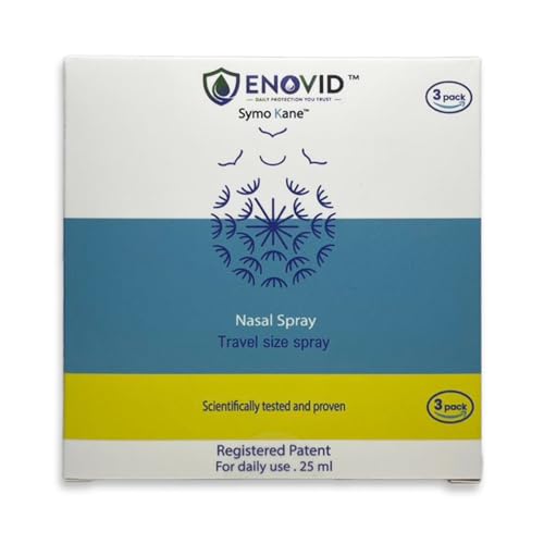 Symo Kane Enovid@ Daily Protection You Trust Natural and Revolutionary Protection Nasal Spray - 0.845 fl oz Great for Daily use Travel Size Spray Chemical Free Cruelty-Free - Pack of 3