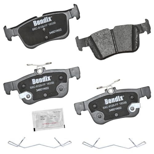 Image of Bendix Priority1 CFC1833B Ceramic Rear Brake Pads for Select Models Ford Bronco Sport,Edge,Escape,Fusion,Maverick,Police Responder Hybrid,SSVPlug-In Hybrid,Lincoln Continental,Corsair,MKX,MKZ,Nautilus