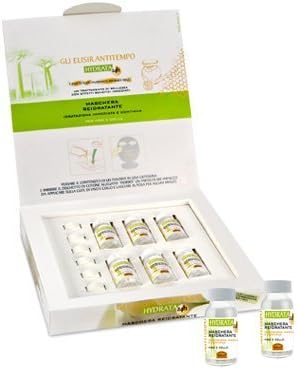 Helan Hydrata 24 Hour Hydrating and Moisturizing Mask - for Immediate and Continuous Hydration with Hyaluronic Acid - 6 Treatment Vials 10 mL 3.4 Fl Oz Each