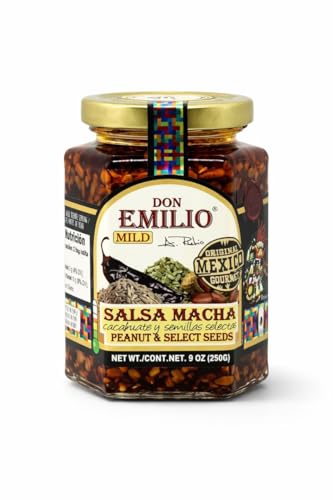 DON EMILIO Crunchy Peanut Sauce & Selected Seeds Salsa Macha | Mild Chili Oil Crunch with Peanuts |...