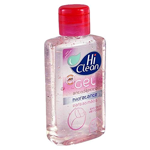 Kit Gel Antisséptico Hi Clean Extrato de Rosas 70ml - 6 un