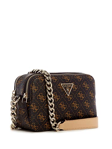 GUESS womens Noelle Crossbody Camera, Brown Logo, One Size US2