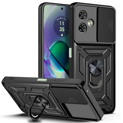 Image of AIBEX Back Cover for Motorola G54 5G / Motorola G64 5G | D10 Tough Armor Case | Sliding Camera Shield | 360 Protection | Kickstand Ring Holder | Military-Grade Shockproof Bumper Case
