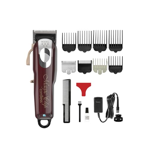Wahl 5 Star Cordless Magic Clip, Professional Hair Clippers, Pro Haircutting Kit, Clippers for Blunt Cuts, Adjustable Taper Lever, Crunch Blade, Cordless, Lightweight, Barbers Supplies
