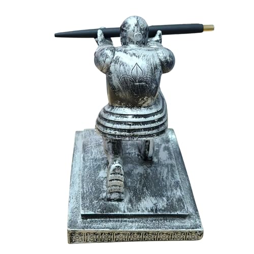 Image of ARNAVIRA Silver Antique Finish Warrior Knight Pen Holder /Soldier Pen Holder Pen Stand, Paperweight For office Table Desk, Table Top Pen Stand (Pen Not Included) (Silver Antique, The Knight /Soldier)