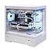 Zalman P30 Micro-ATX Case, MATX PC Case with 3 x 120mm ARGB Fans Pre-Installed, Panoramic Frameless Tempered Glass Front & Side Panel, Type-C and USB 3.0, White