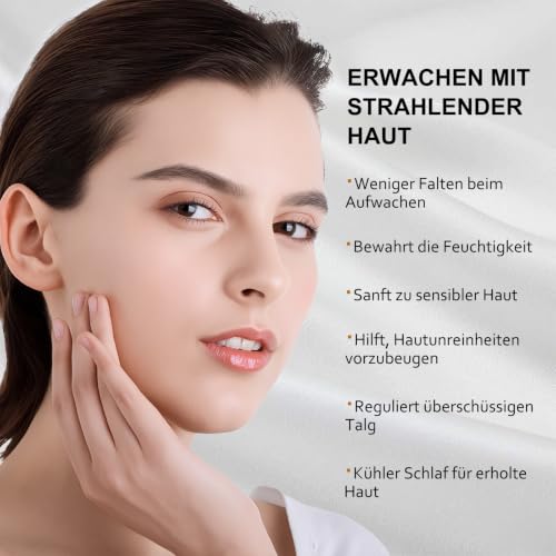 Ravmix Seidenkissenbezug 40x80 Maulbeerseide, für Haar & Haut, Marineblau – Ansicht 3